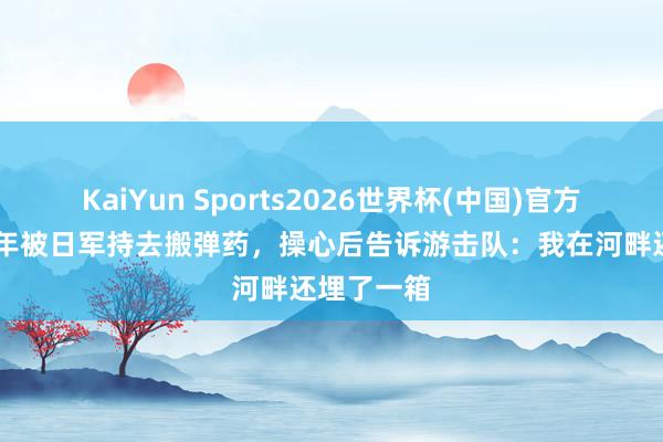 KaiYun Sports2026世界杯(中国)官方网站 一少年被日军持去搬弹药，操心后告诉游击队：我在河畔还埋了一箱