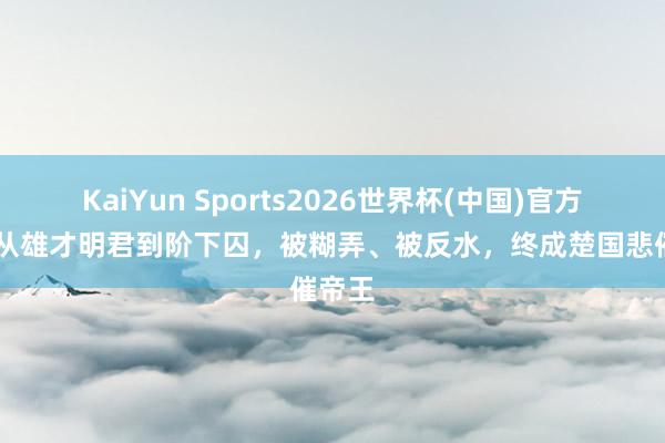 KaiYun Sports2026世界杯(中国)官方网站 从雄才明君到阶下囚，被糊弄、被反水，终成楚国悲催帝王