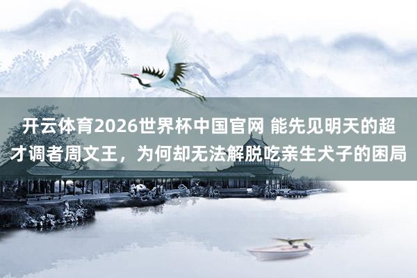 开云体育2026世界杯中国官网 能先见明天的超才调者周文王，为何却无法解脱吃亲生犬子的困局