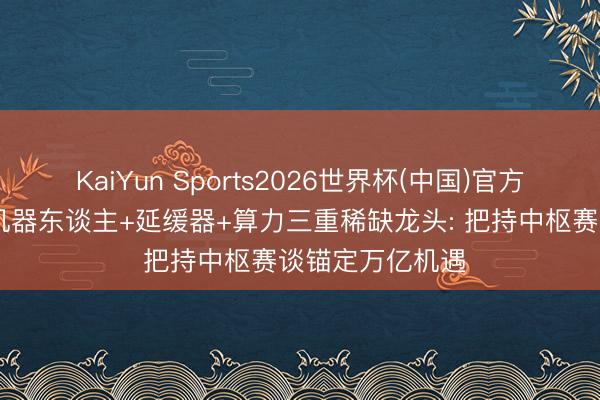 KaiYun Sports2026世界杯(中国)官方网站 东谈主形机器东谈主+延缓器+算力三重稀缺龙头: 把持中枢赛谈锚定万亿机遇