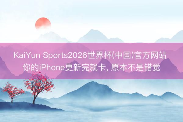 KaiYun Sports2026世界杯(中国)官方网站 你的iPhone更新完就卡， 原本不是错觉
