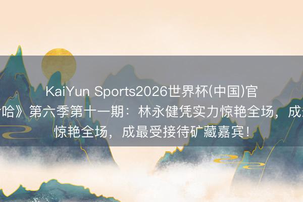 KaiYun Sports2026世界杯(中国)官方网站 《哈哈哈哈哈》第六季第十一期：林永健凭实力惊艳全场，成最受接待矿藏嘉宾！