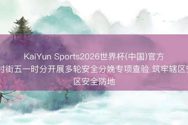 KaiYun Sports2026世界杯(中国)官方网站 钟村街五一时分开展多轮安全分娩专项查验 筑牢辖区安全防地